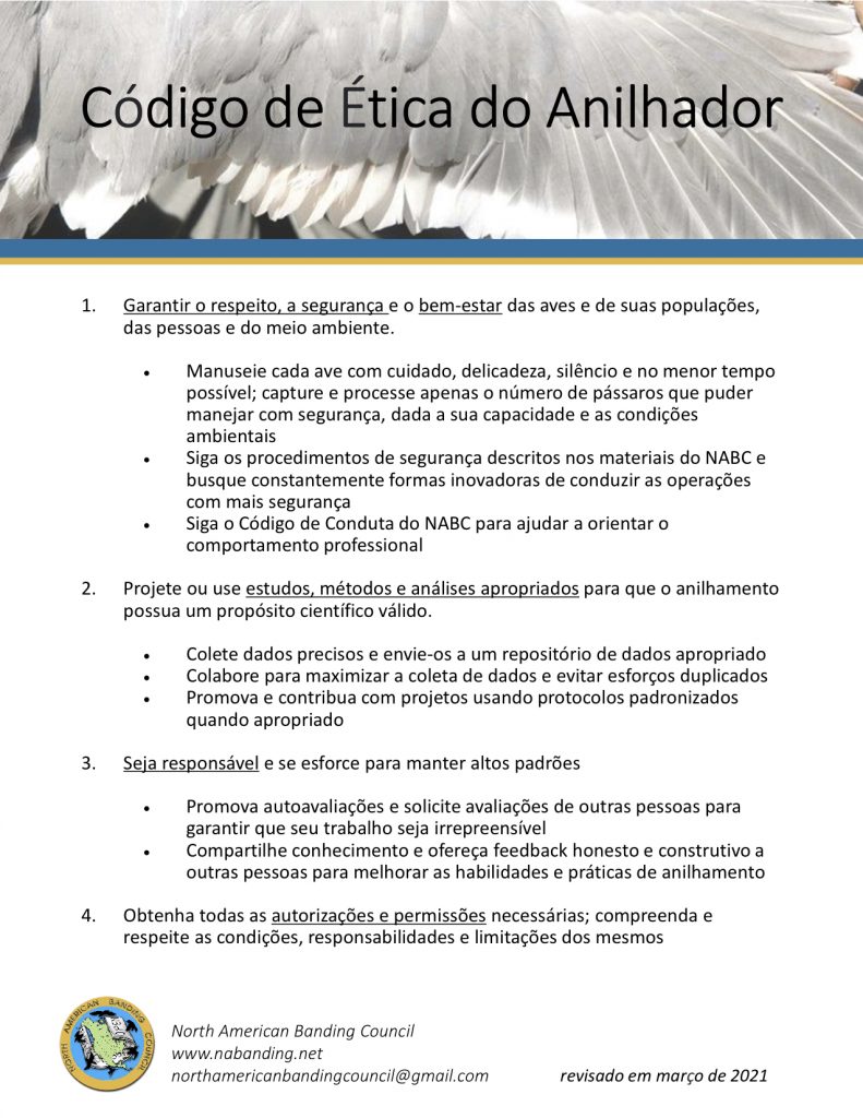 Banders' Code of Ethics in Portuguese